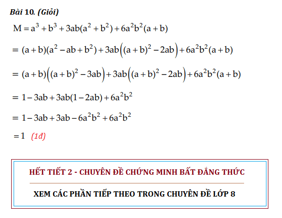 Chứng minh bất đẳng thức lớp 8 - tiết 2