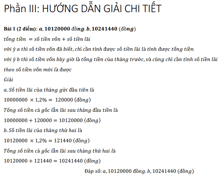 Đáp án đề thi vào lớp 6 Nguyễn Tất Thành Hà Nội năm học 2011-2012