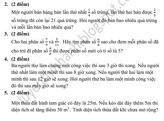 Giải Đề thi vào lớp 6 Trần Đại Nghĩa 2009 2010