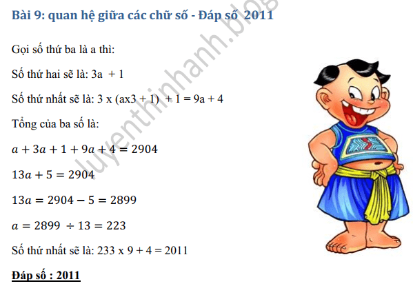 Đáp án đề thi toán vào lớp 6 trường Amsterdam Hà Nội năm 2011 - 2012