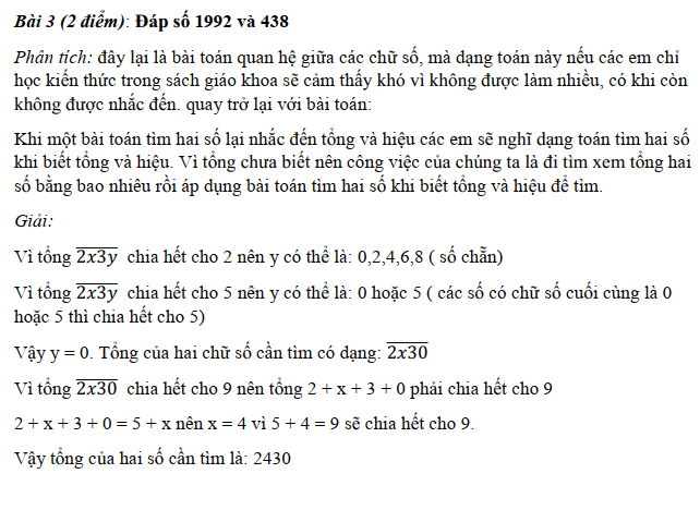 Giải đề thi vào lớp 6 trường Nguyễn Tất Thành 2006 2007