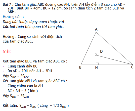 Các bài toán hình tam giác lớp 5 tiết 1