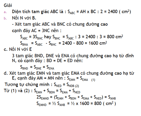 Các bài toán hình tam giác lớp 5 tiết 1