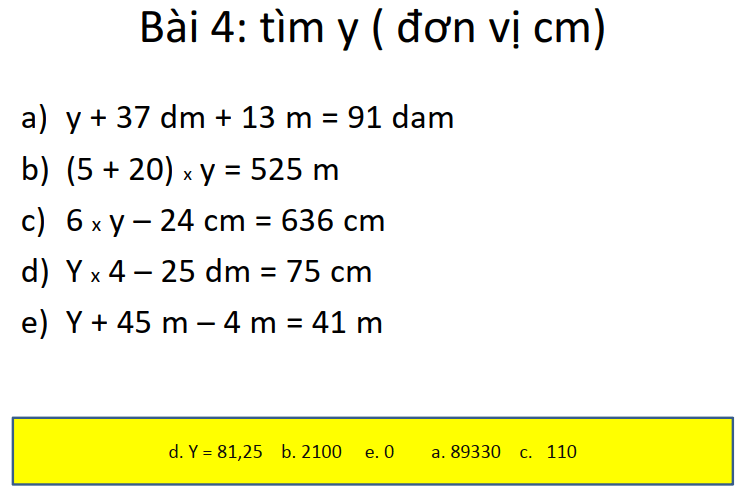 Đơn vị đo độ dài toán lớp 5