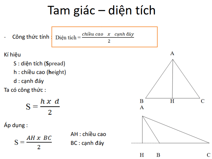 Các bài toán hình tam giác lớp 5 tiết 1