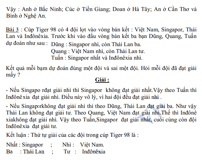 Toán suy luận logic - toán lớp 5 nâng cao