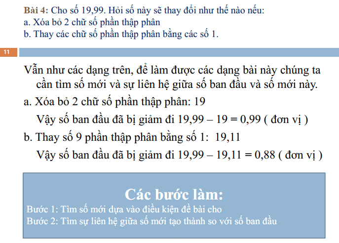 Các bài toán về số thập phân toán lớp 5 nâng cao