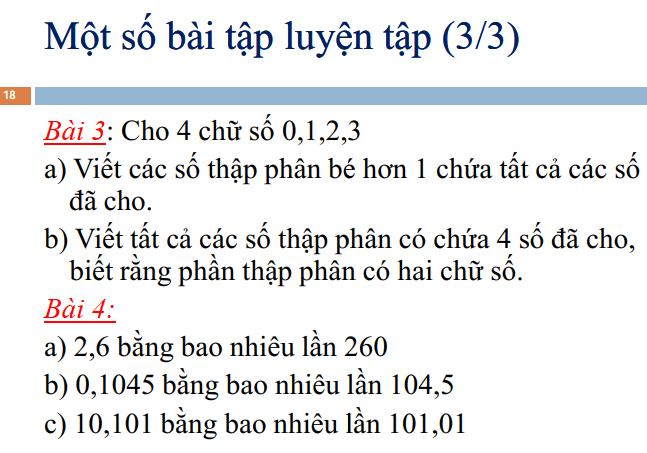 Các bài toán về số thập phân toán lớp 5 nâng cao