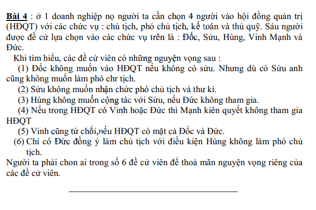 lập luận logic lớp 5 – phương pháp suy luận đơn giản