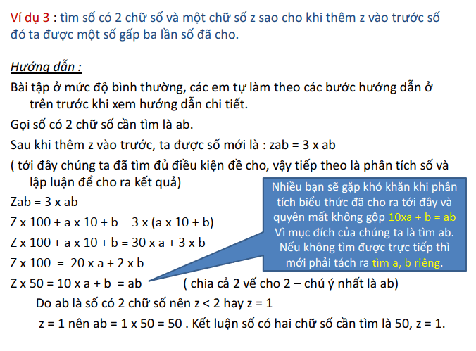 Dạng toán về số và chữ số lớp 5 nâng cao tiết 1