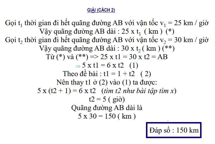 Các bài toán chuyển động đều nâng cao tiết 1