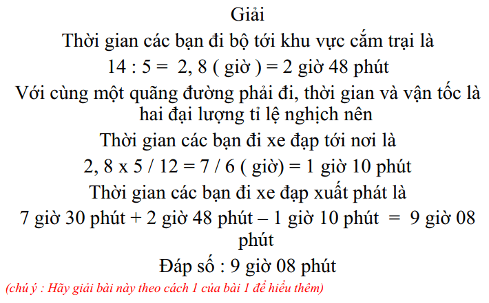 Các bài toán chuyển động đều nâng cao tiết 2