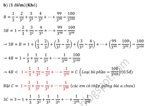 Đề thi toán nâng cao lớp 6 có đáp án