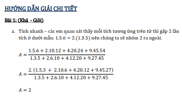 Đề thi toán nâng cao lớp 6 có đáp án