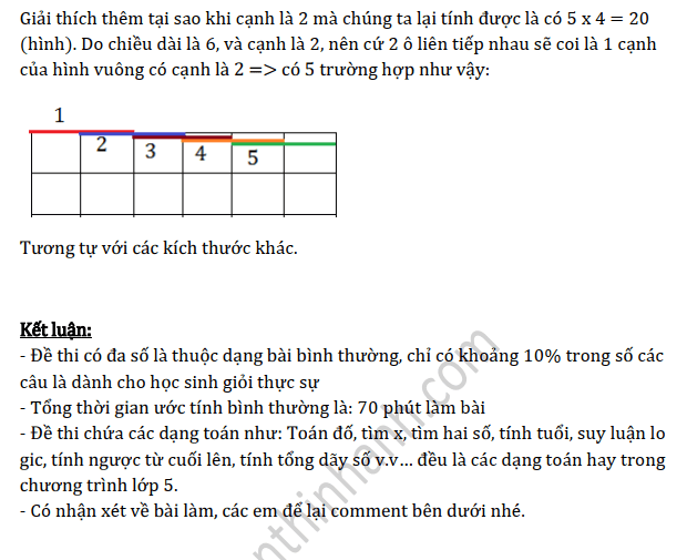 Đáp án đề thi toán vào lớp 6 Lương Thế Vinh 2019 – 2020