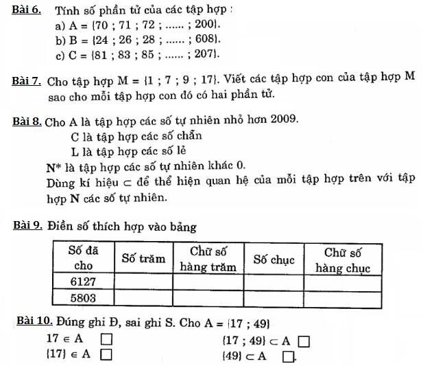 Số tự nhiên toán lớp 6 nâng cao (Tiết 2)