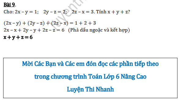 Số tự nhiên toán lớp 6 nâng cao (Tiết 3)