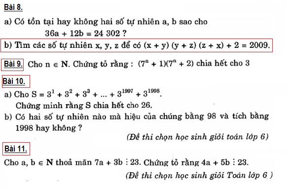 Tính chất chia hết của một tổng toán 6 - tiết 1