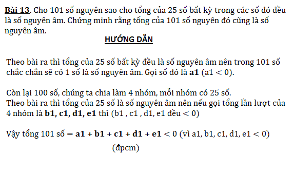 Bài tập số nguyên lớp 6 nâng cao tiết 1