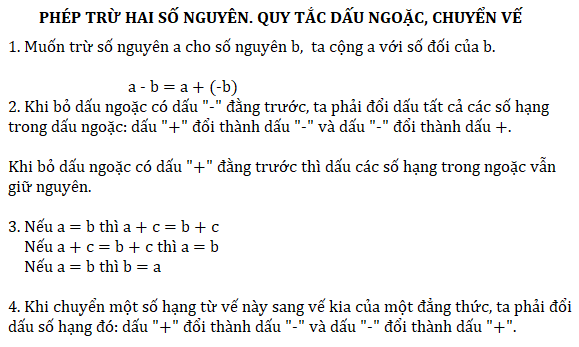 Bài tập số nguyên lớp 6 nâng cao tiết 1