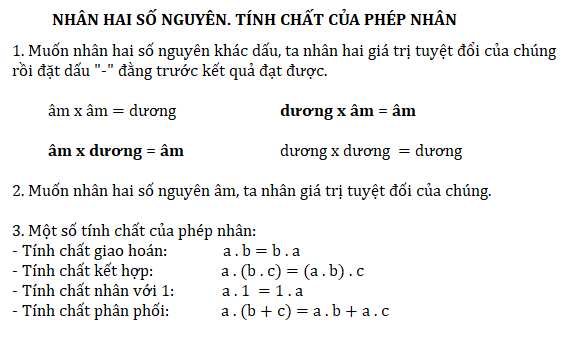 Bài tập số nguyên lớp 6 nâng cao tiết 1