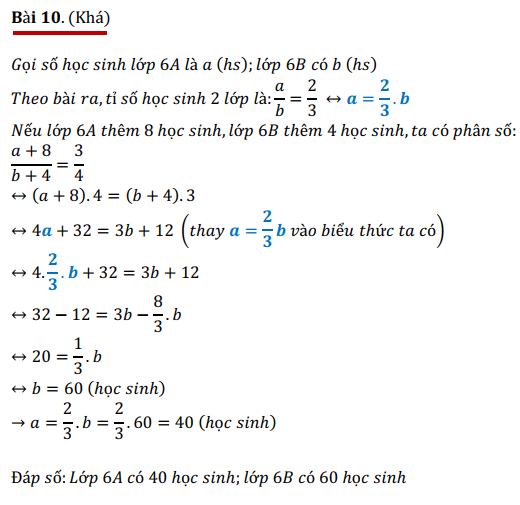 Bài tập chương 3 toán lớp 6 (Tiết 2)
