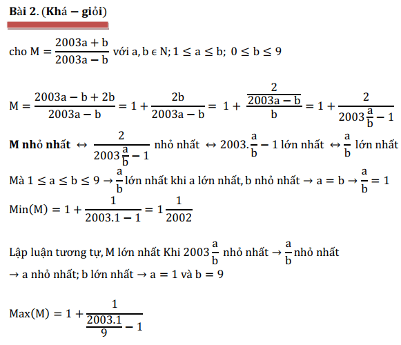 Cách tìm GTLN-GTNN toán 6
