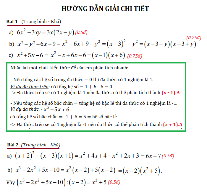 Đề thi toán lớp 8 nâng cao có đáp án