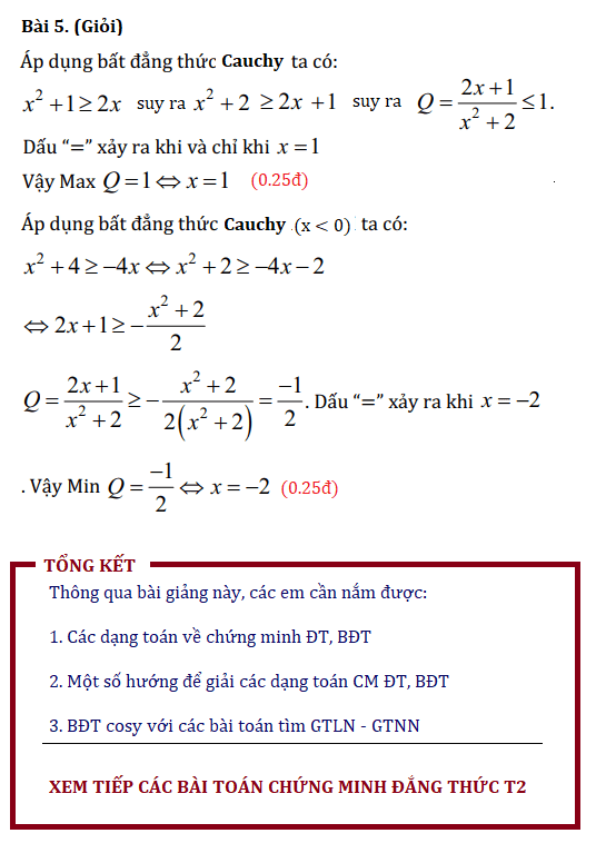 Chứng minh bất đẳng thức lớp 8 - tiết 1