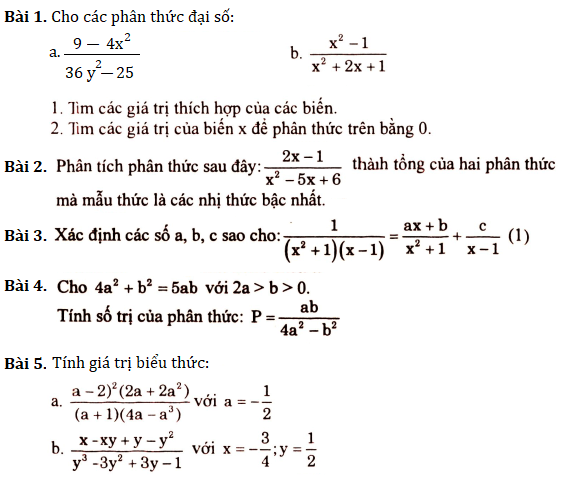 Đa thức hữu tỷ lớp 8 nâng cao tiết 1