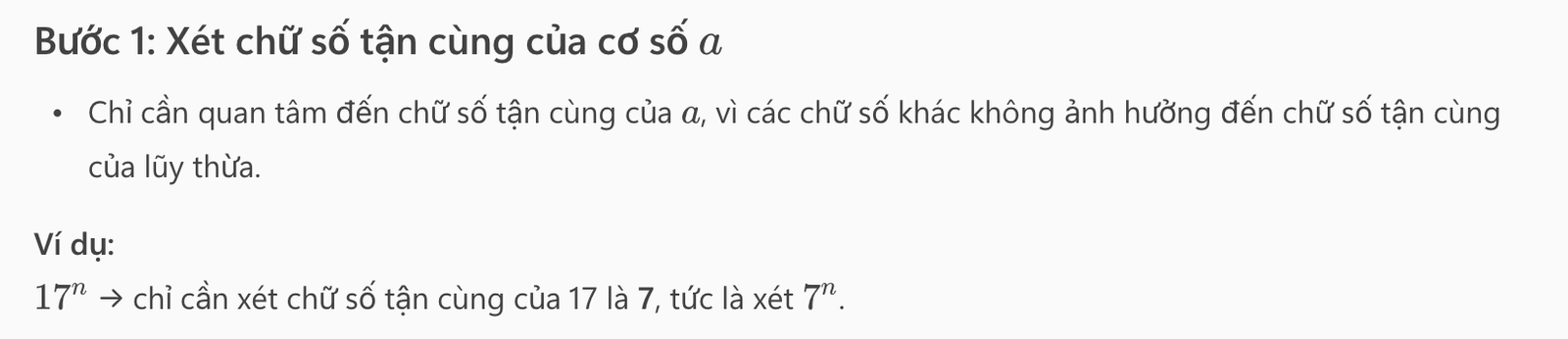 dạng toán tìm chữ số tận cùng của luỹ thừa