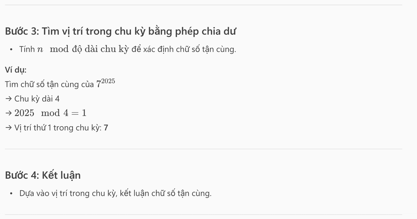 dạng toán tìm chữ số tận cùng của luỹ thừa